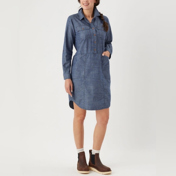 Duluth Trading Co Dresses & Skirts - Duluth Rootstock Chambray Dress